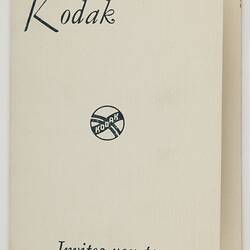 Invitation - Kodak Australasia Pty Ltd, 'An Outstanding Exhibition' by Hilda Wright, Sydney, 4-25 Aug 1941