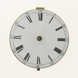 Pocket watch face only. White dial.