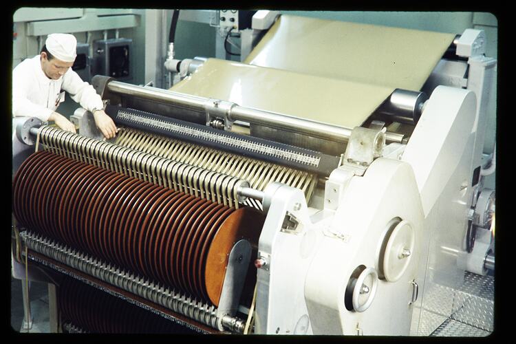 Kodak Australasia Pty Ltd, Top View of a Film Slitting Machine, Coburg, 1973