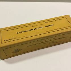 Vaccine Vial - Antipoliomyelitic Serum, circa 1920s