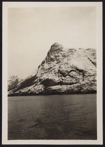 View of O'Brien Island, one of the Islands of the Tierra del Fuego archipelago, 7th May 1929