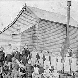 Negative - Students & Teachers Outside Hopefield School, Victoria, circa 1895