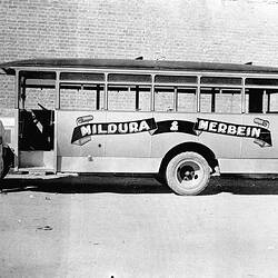 Negative - Mildura & Merbein Bus, Red Cliffs District, Victoria, circa 1930