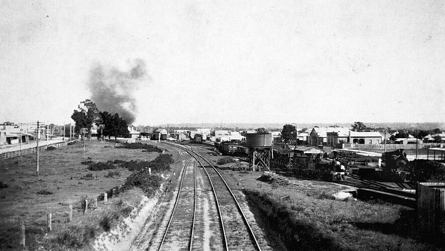 Moe Railway Station, circa 1930.