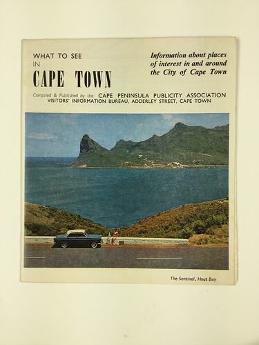 HT 54691, Map - 'What To See in Cape Town', 1959 (MIGRATION), Document, Registered