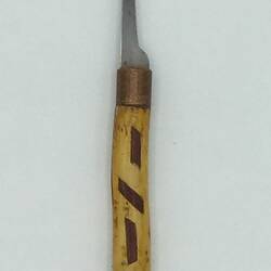 HT 58386, Knife - Metal With Carved Wooden Handle, Joseph Scerri, Brunswick, circa 1980s-2010s (ART & CRAFT), Object, Registered