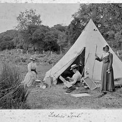 Photograph - 'Ladies Tent', by A.J. Campbell, Phillip Island, Victoria, Nov 1902