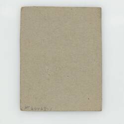 Back of football card. Blank.