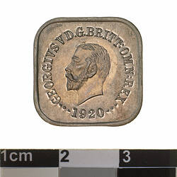 Rectangular coin.