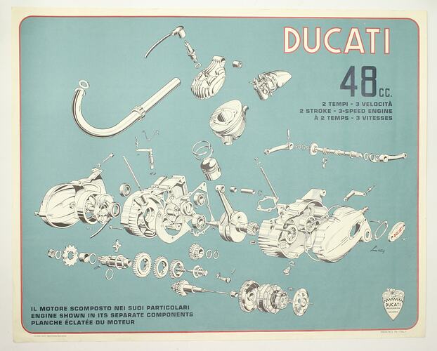 Poster - Ducati 48cc Engine
