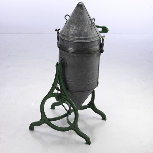 Old fashioned metal washing machine.