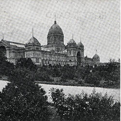 Postcard - South West Facade, Exhibition Building, Melbourne, circa 1905