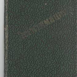 Green patent snake-skin style leather passport cover with gold printing.