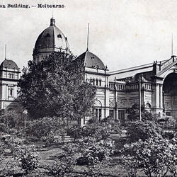 Postcard - South West Facade, Exhibition Building, Melbourne, circa 1908
