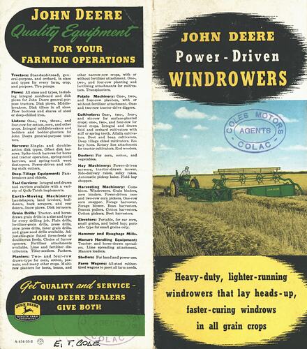 John Deere Windrower
