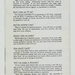 Booklet - Facts About the Woman's Angle on Australia, 1962