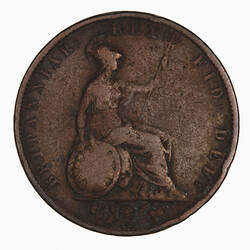 Coin - Halfpenny, William IV, Great Britain, 1837 (Reverse)