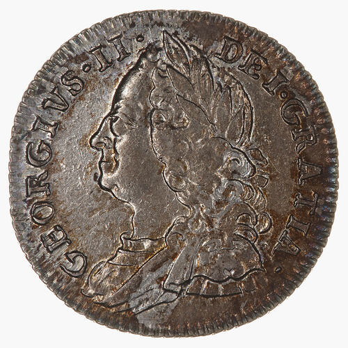 Coin - Sixpence, George II, Great Britain, 1758 (Obverse)
