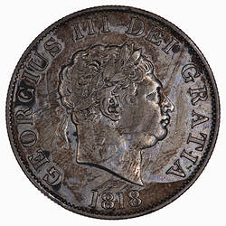 Coin - Halfcrown, George III, Great Britain, 1818 (Obverse)