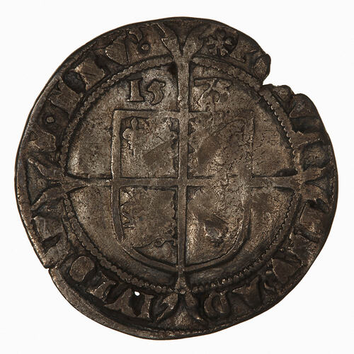 Coin - Sixpence, Elizabeth I, England, Great Britain, 1575 (Reverse)