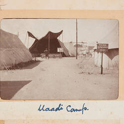 Photograph - 'Maadi Camp', Maadi, Egypt, Trooper G.S. Millar, World War I, 1914-1915