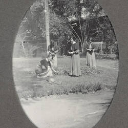 Digital Image - World War I, Four Women in a Garden, Egypt, 1915-1917
