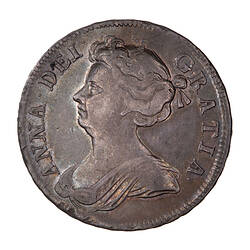 Coin - Halfcrown, Queen Anne, Great Britain, 1709 (Obverse)