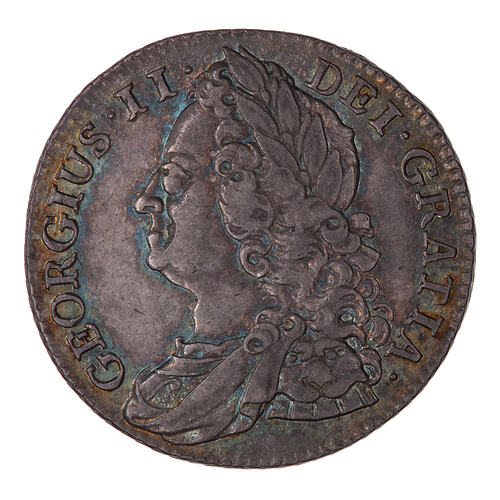Coin - Shilling, George II, Great Britain, 1743 (Obverse)