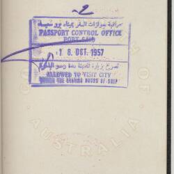Passport - Mrs C. Maclaurin, 22 March 1957