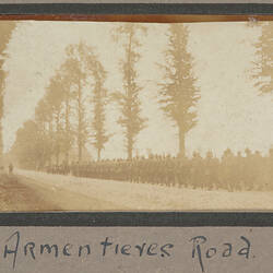 Photograph - 'Armentieres Road', France, Sergeant John Lord, World War I, 1916-1917