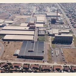 Photograph - Kodak Australasia Pty Ltd, Aerial View of the Kodak Factory Complex & Suburbia, Coburg, 1965