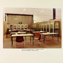 Photograph - Commonwealth Heads of Government Meeting, Media Centre, Western Annexe, Royal Exhibition Building, Melbourne, 30 Sep-7 Oct 1981