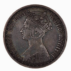 Coin - Florin, Queen Victoria, Great Britain, 1872 (Obverse)