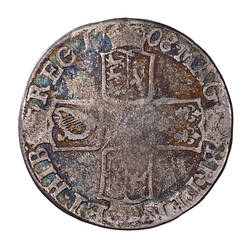 Coin - Sixpence, Queen Anne, England, Great Britain, 1708 (Reverse)