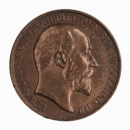 Coin - Halfpenny, Edward VII, Great Britain, 1902 (Obverse)