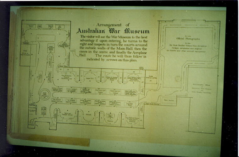 Photo of the floor plan of the Australain War Museum