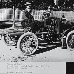 Photograph - Tarrant Motors Co, Tarrant Number Three, Two Cylinder Model Motor Car, Melbourne, Victoria, 1903