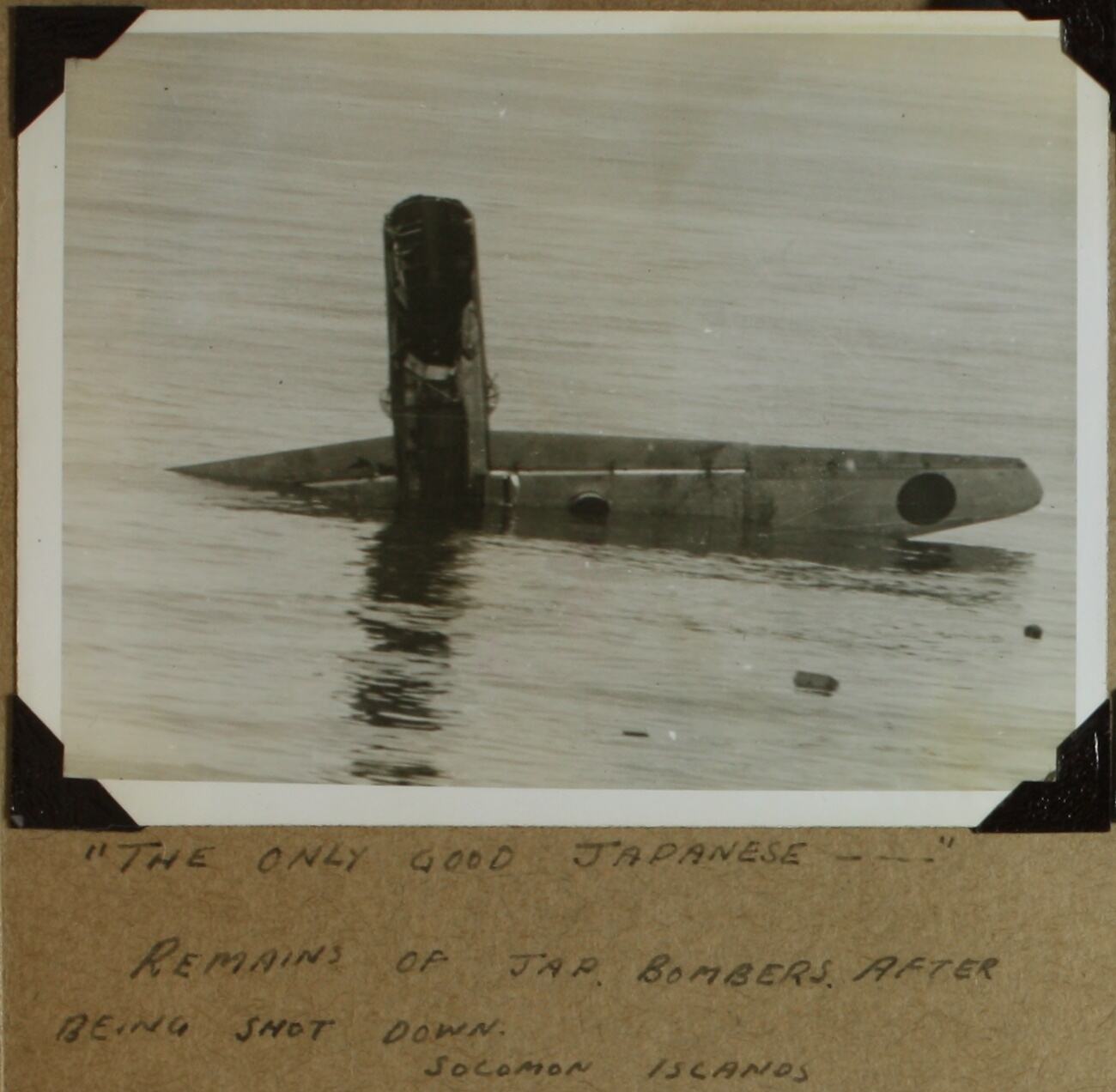 Photograph - Japanese Bomber Shot Down in Battle, Coral Sea, World War ...