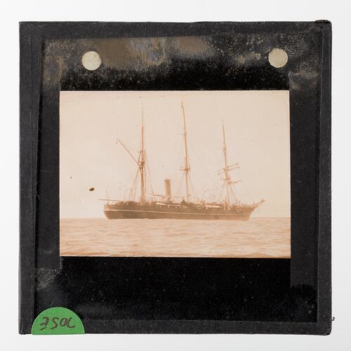 Lantern Slide - The Discovery in Open Water, BANZARE Voyage 2, Antarctica, 1930-1931