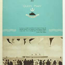 Booklet - RMS Queen Mary, Cunard White Star, circa 1939