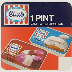 Price Card - Streets 1 Pint Vanilla & Neapolitan, circa 1970