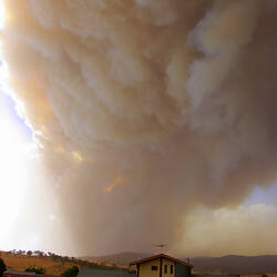 Digital Photograph - 'Putting Up Smoke', Black Saturday Bushfires, Arthurs Creek, Victoria, 7 Feb 2009