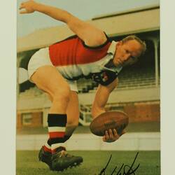 Football Card - Darrel Baldock, St Kilda, Mobil VFL Football Photos Series, 1965