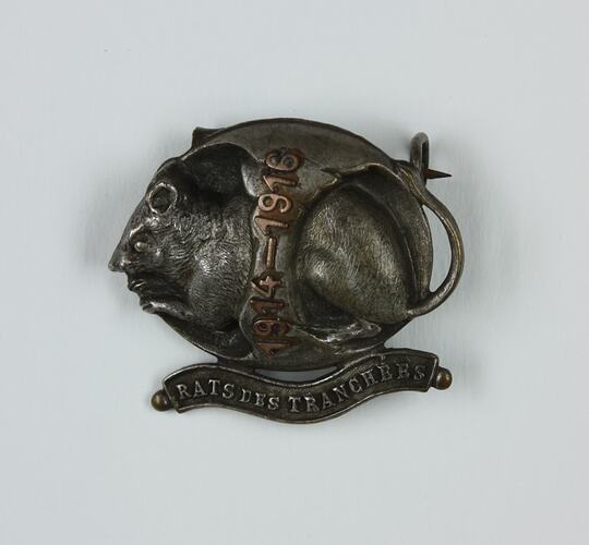 Badge - 'Rats des Tranchees 1914-1916'