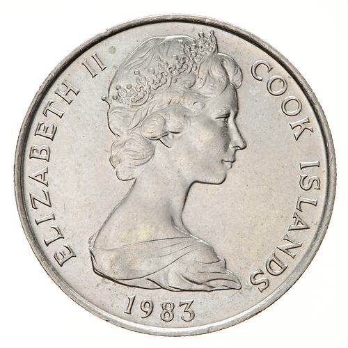 Coin - 20 Cents, Cook Islands, 1983