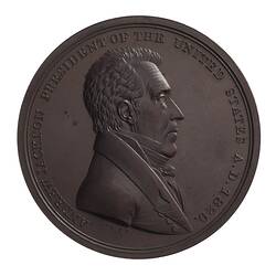 Medal - Indian Peace Medal, President Andrew Jackson, United States of America, 1829