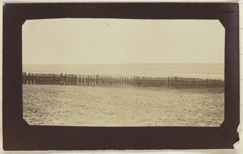 Soliders on Parade, Somme, France, Sergeant John Lord, World War I, 1917