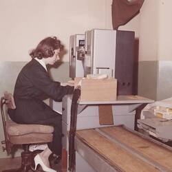 Photograph - Kodak, Woman at Desk, Hobart,Tasmania