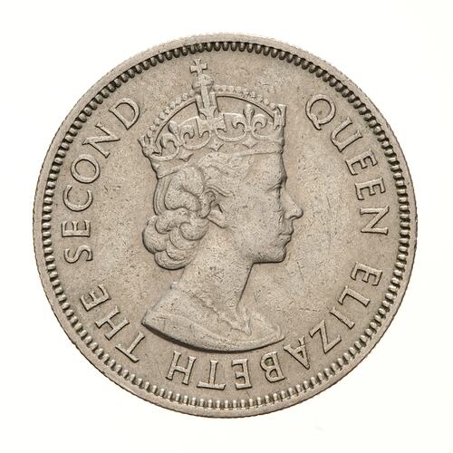 Coin - 1 Shilling, Fiji, 1957