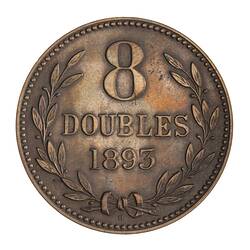 Coin - 8 Doubles, Guernsey, Channel Islands, 1893